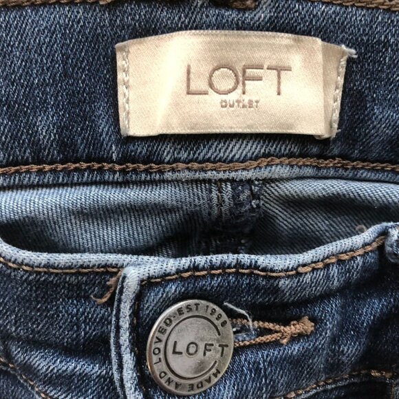 Loft Women's Jeans Size 0 Flaw Modern Skinny Ankle Classic Blue Denim Casual Tra - Picture 8 of 15